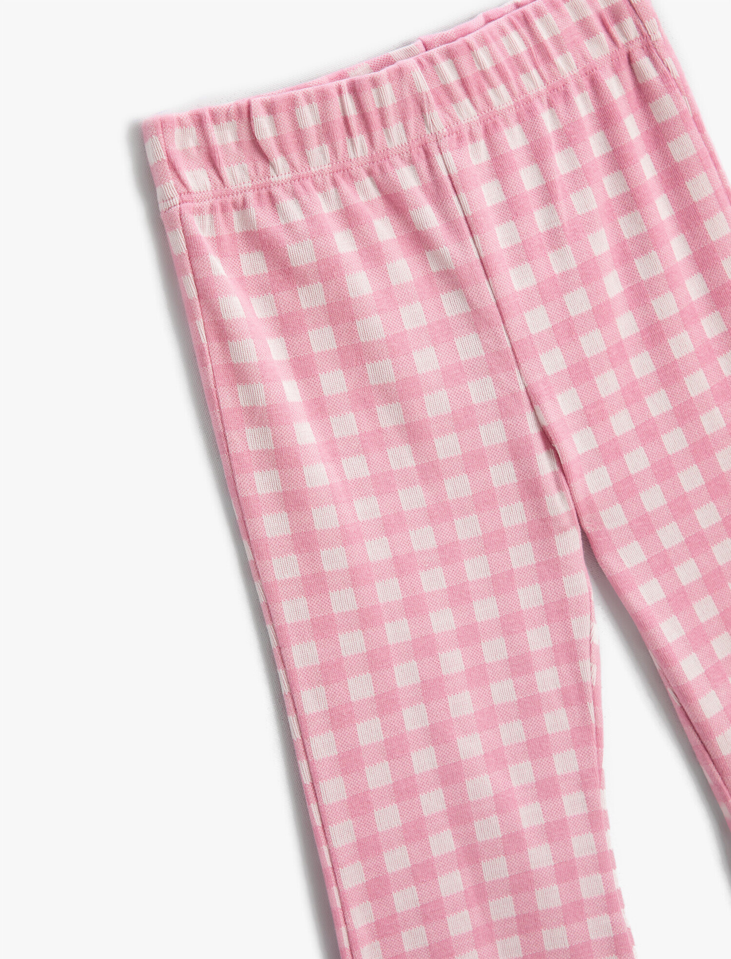  Kız Çocuk İspanyol Paça Slim Pantolon Kareli