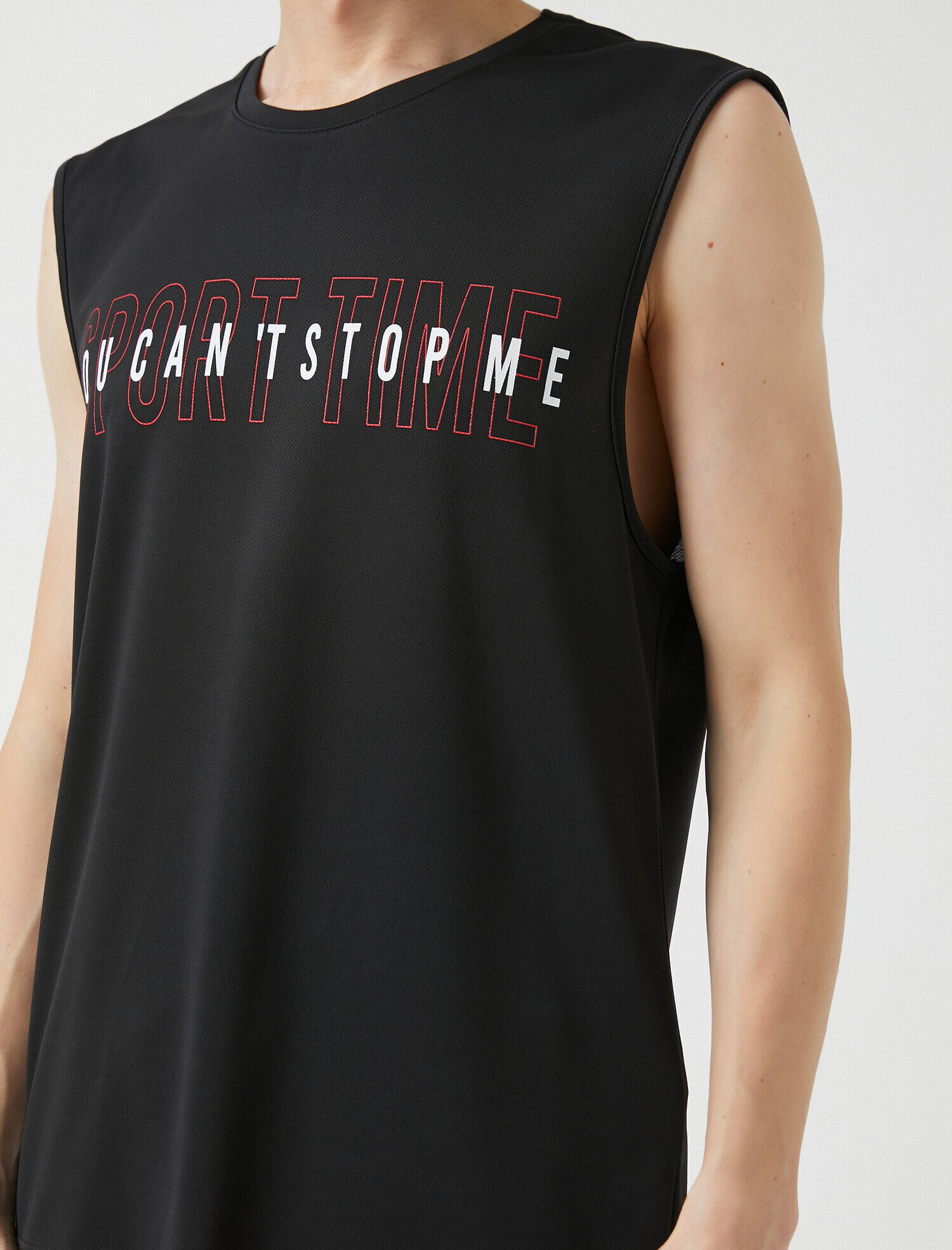   Slogan Baskılı Sporcu Atleti