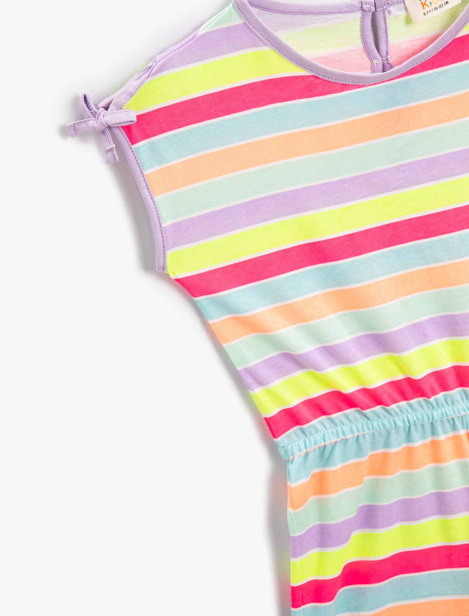  Kız Çocuk Renkli Şort Tulum Bisiklet Yaka Kolsuz