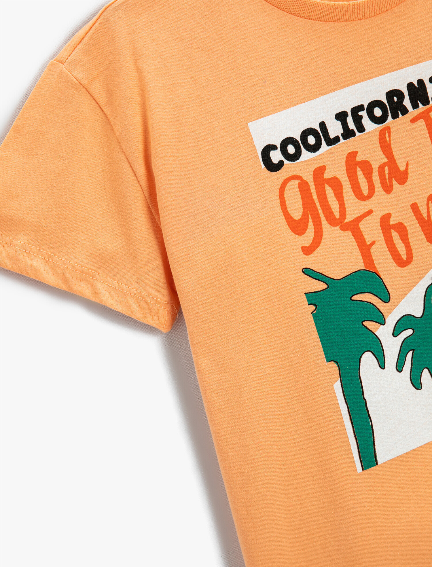  Erkek Çocuk Palmiye Baskılı Tişört Şehir Temalı Pamuklu Bisiklet Yaka