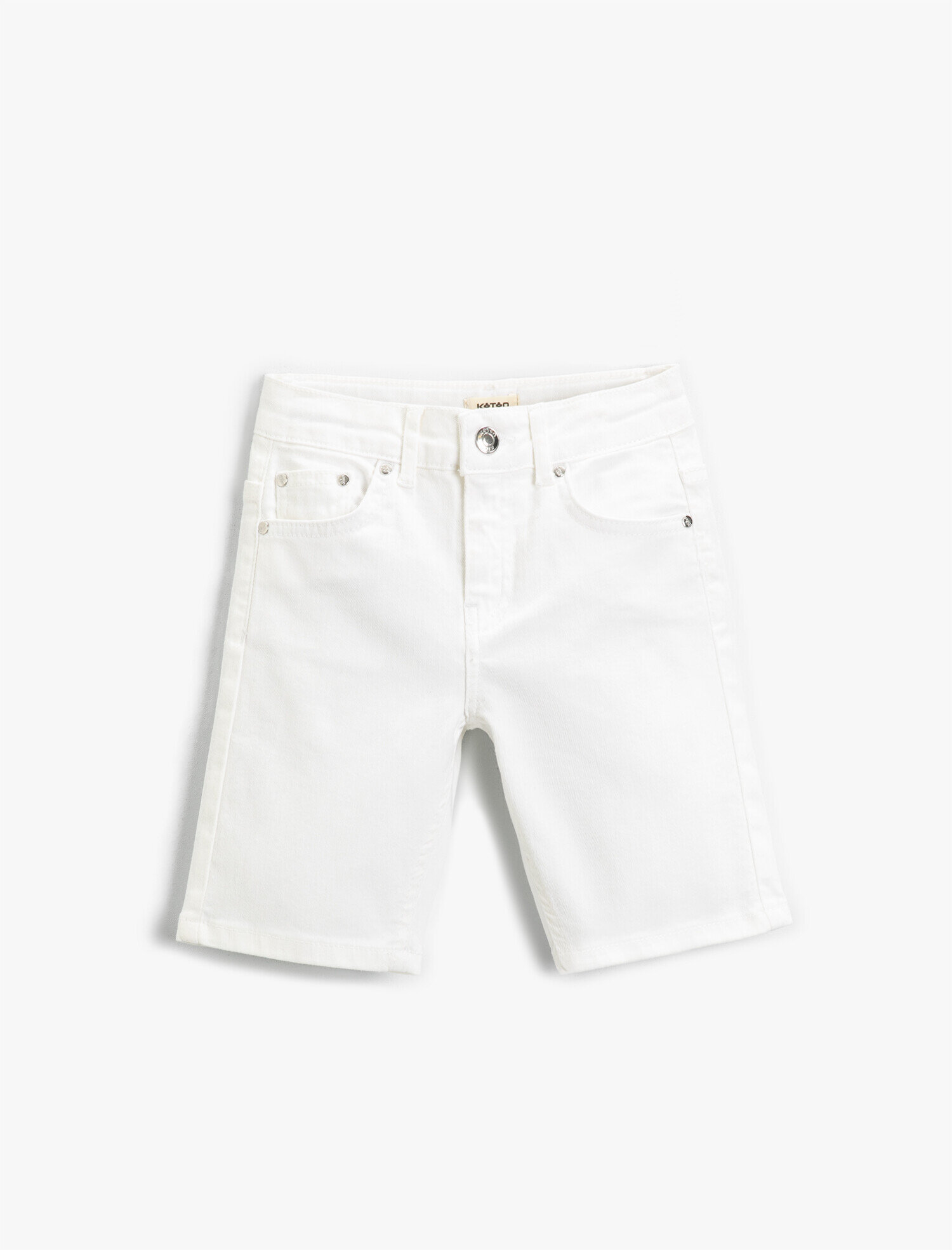  Erkek Çocuk Basic Kot Şort Pamuklu Düz Kesim