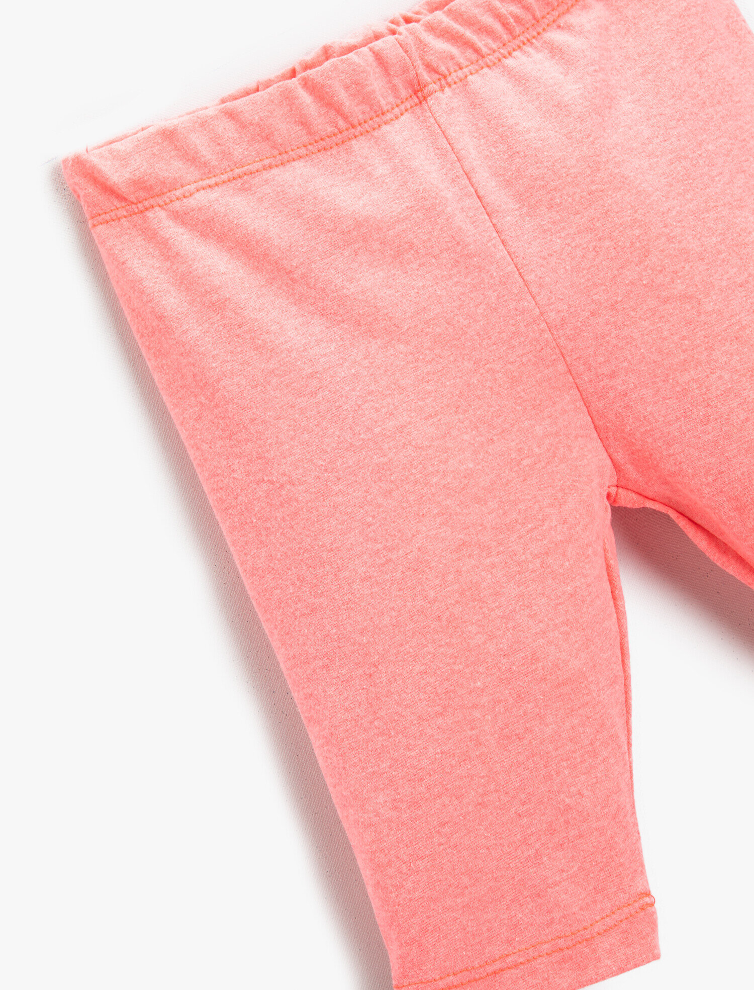 Kız Bebek Beli Lastikli Bermuda Tayt Pamuklu