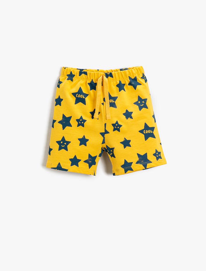 Erkek Bebek Yıldız Baskılı Şort