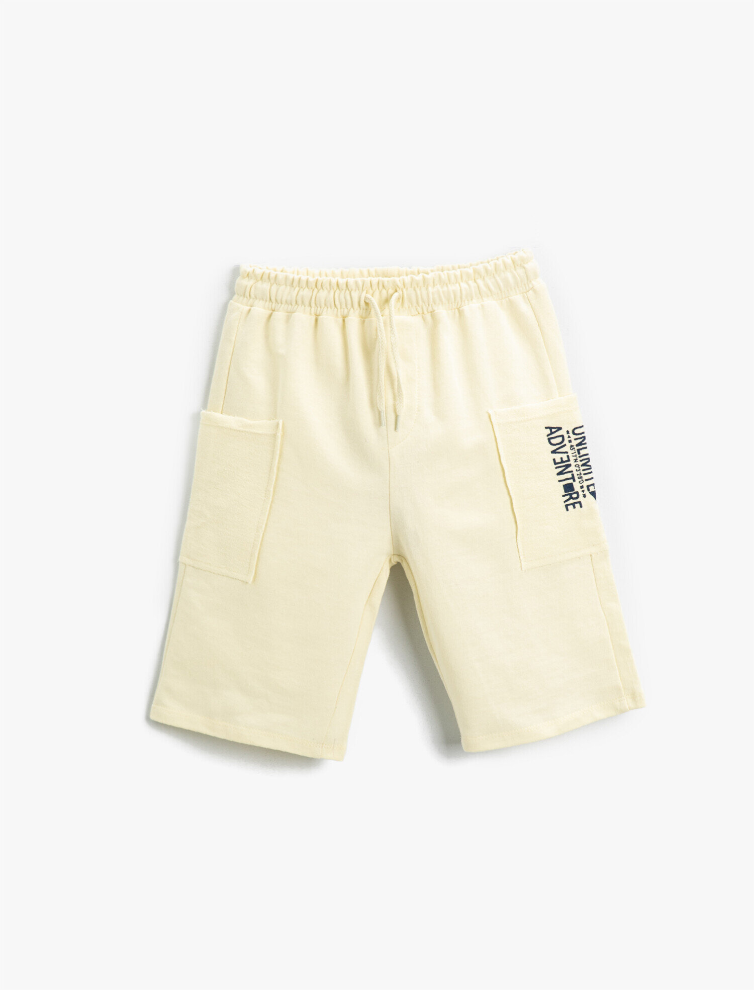  Erkek Çocuk Beli Lastikli Cep Detaylı Şort Diz Üstü Pamuklu