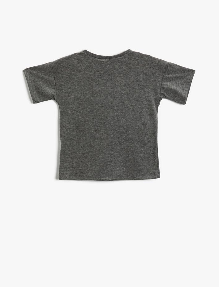 Erkek Bebek Batman Lisanslı Baskılı Bisiklet Yaka Kısa Kollu Tişört Pamuklu