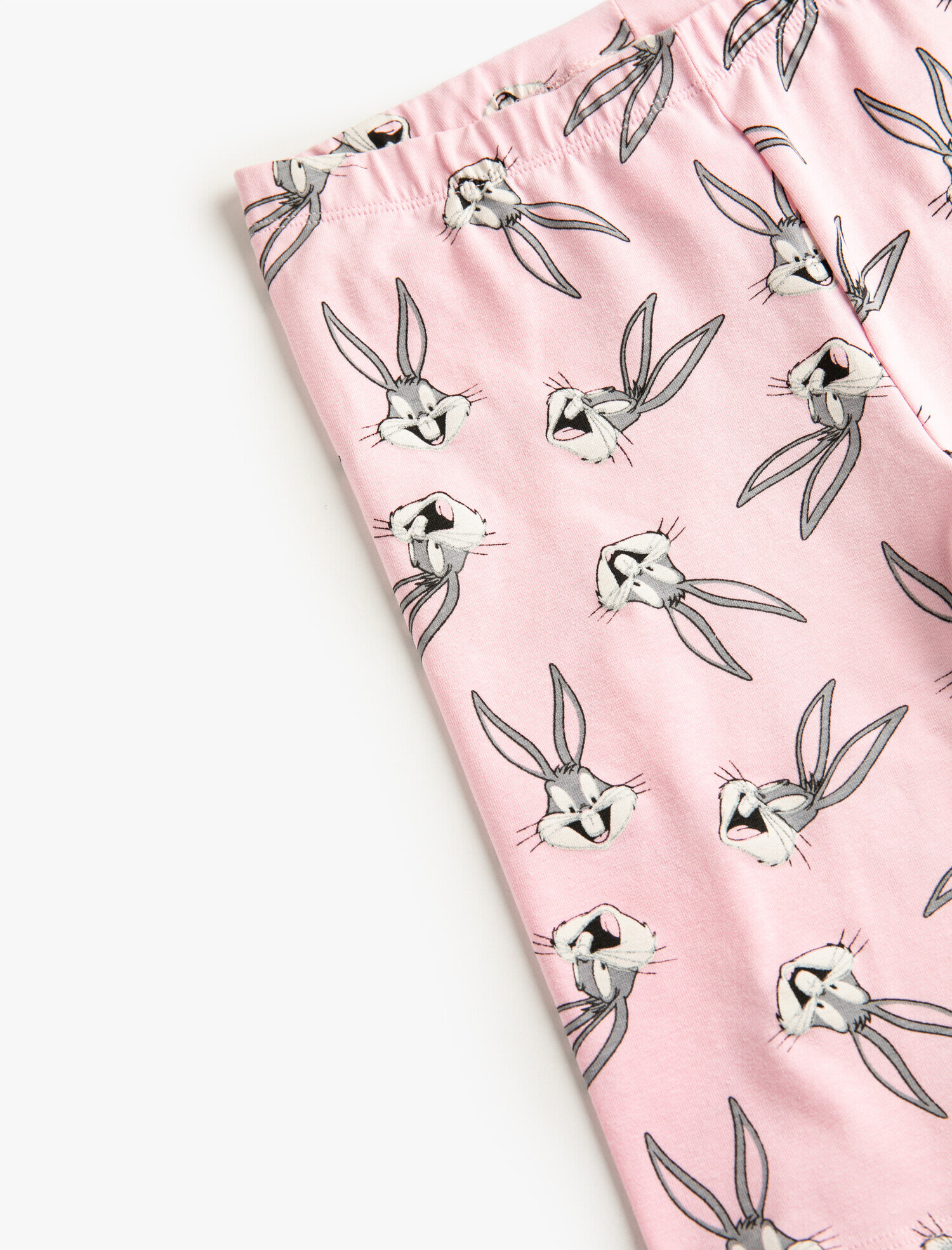  Kız Çocuk Bugs Bunny Baskılı Lisanslı Tayt Diz Üstü Pamuklu