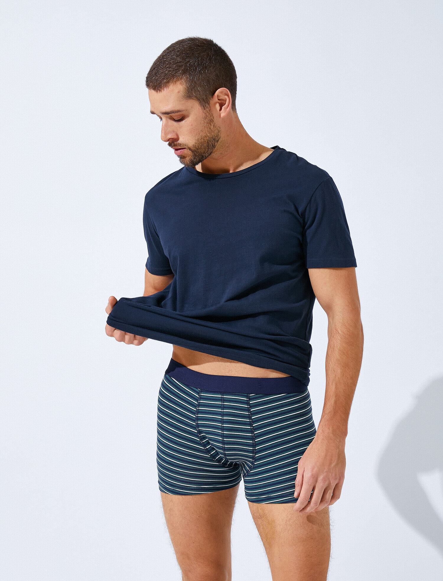   Pamuklu Desenli Basic 3'lü Boxer Seti