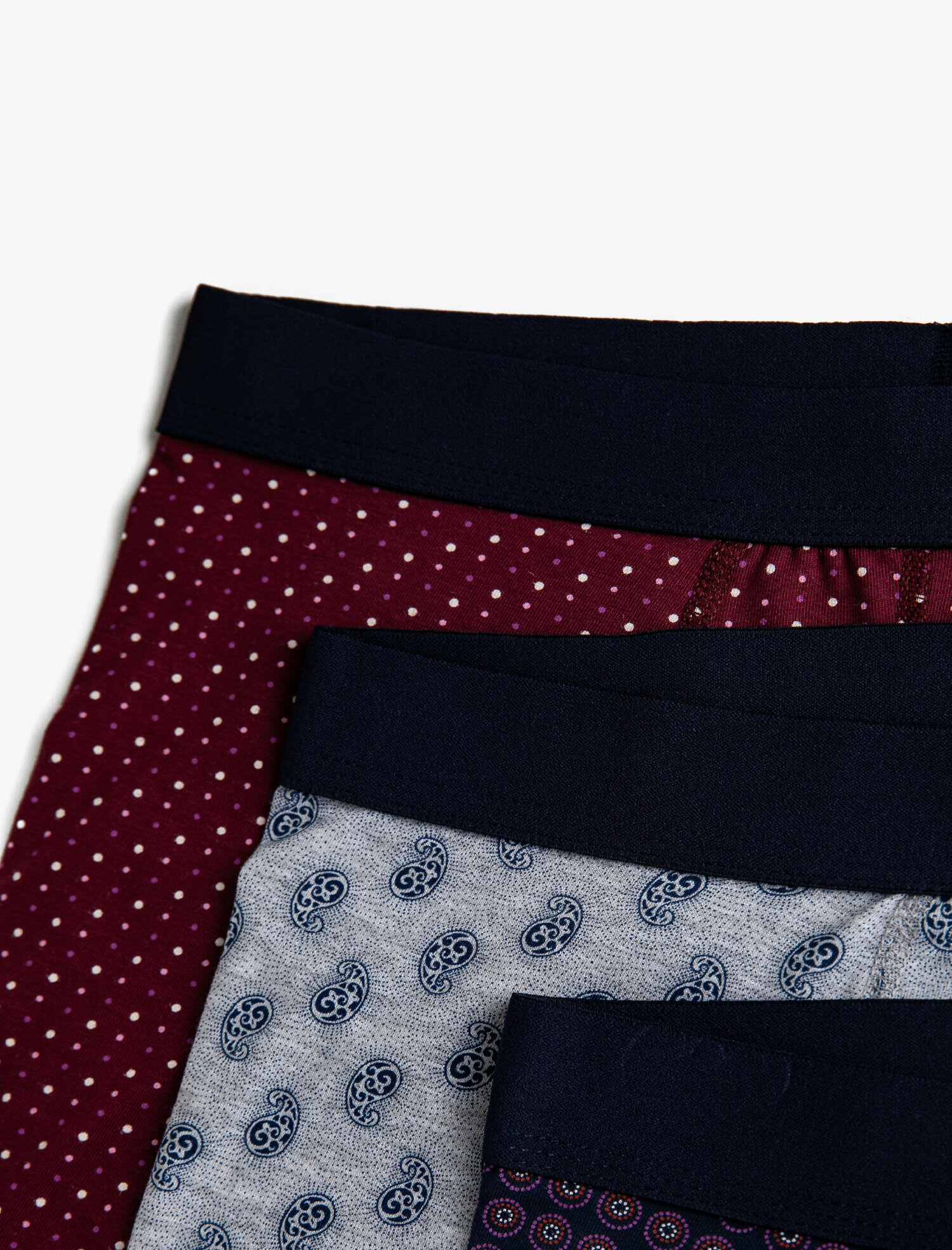   Desenli Pamuklu Basic 3'lü Boxer Seti