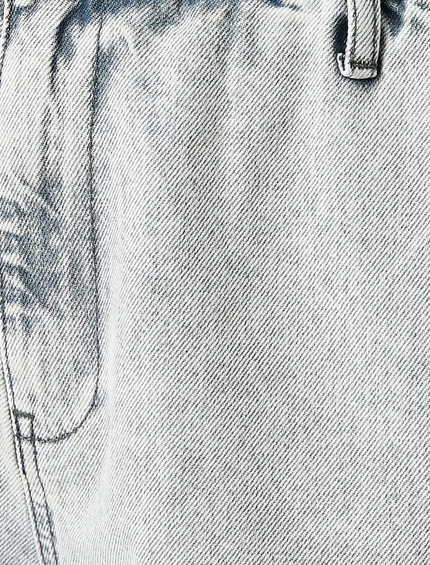   Yüksek Bel Kot Pantolon-Baggy Jean