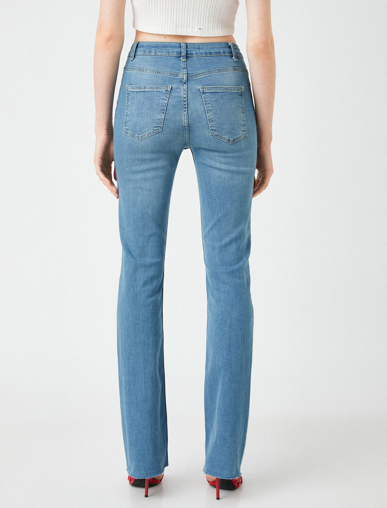   Yüksek Bel Pantolon - Slim Flare Pantolon