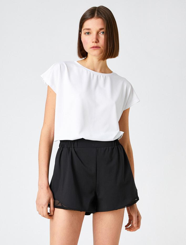  Basic Tişört Bisiklet Yaka Kısa Kollu