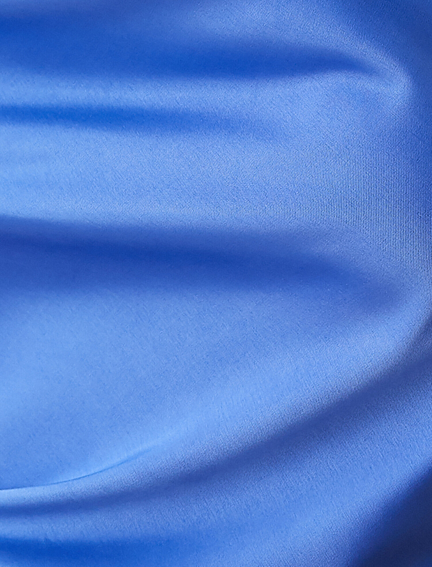 Mini Elbise Saten Drape Yaka İnce Askılı