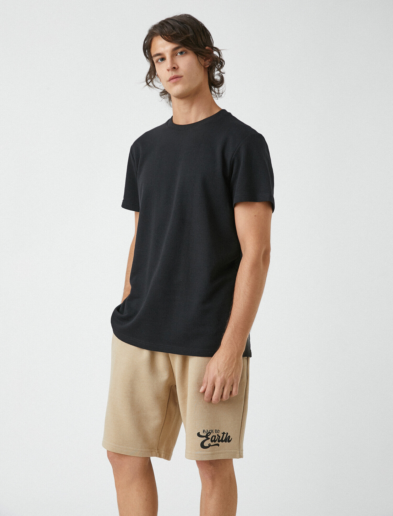 Slim Fit Baskılı Şort