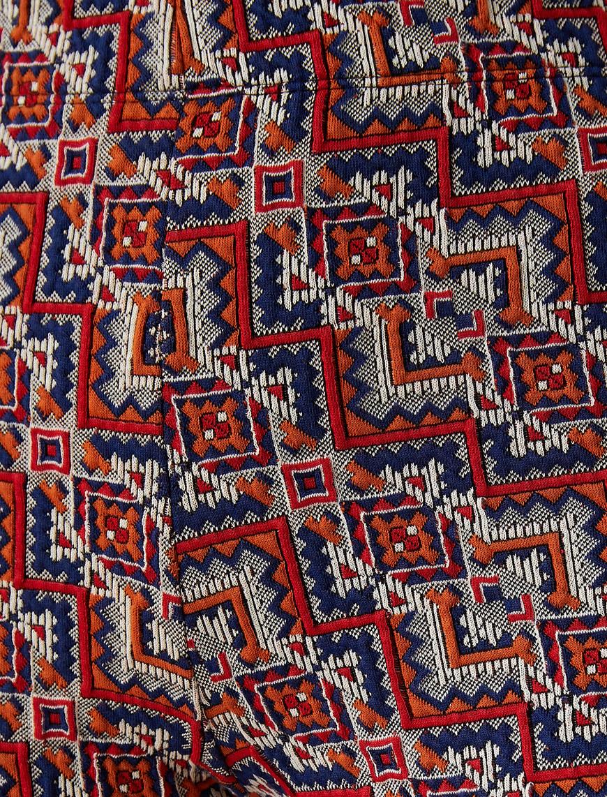   Desenli İspanyol Paça Pantolon