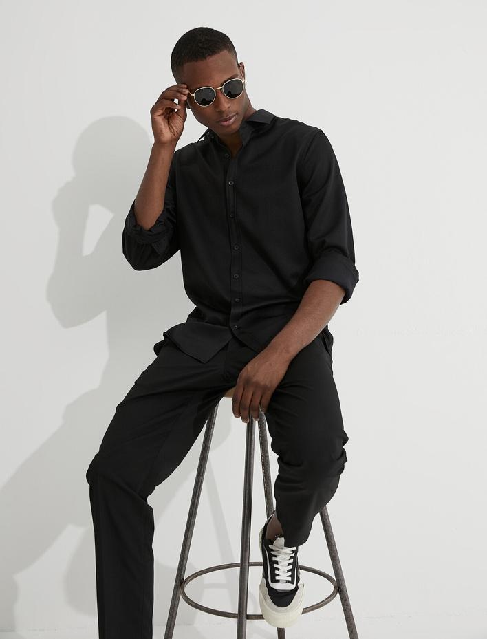  Spor Gömlek Slim Fit Non Iron