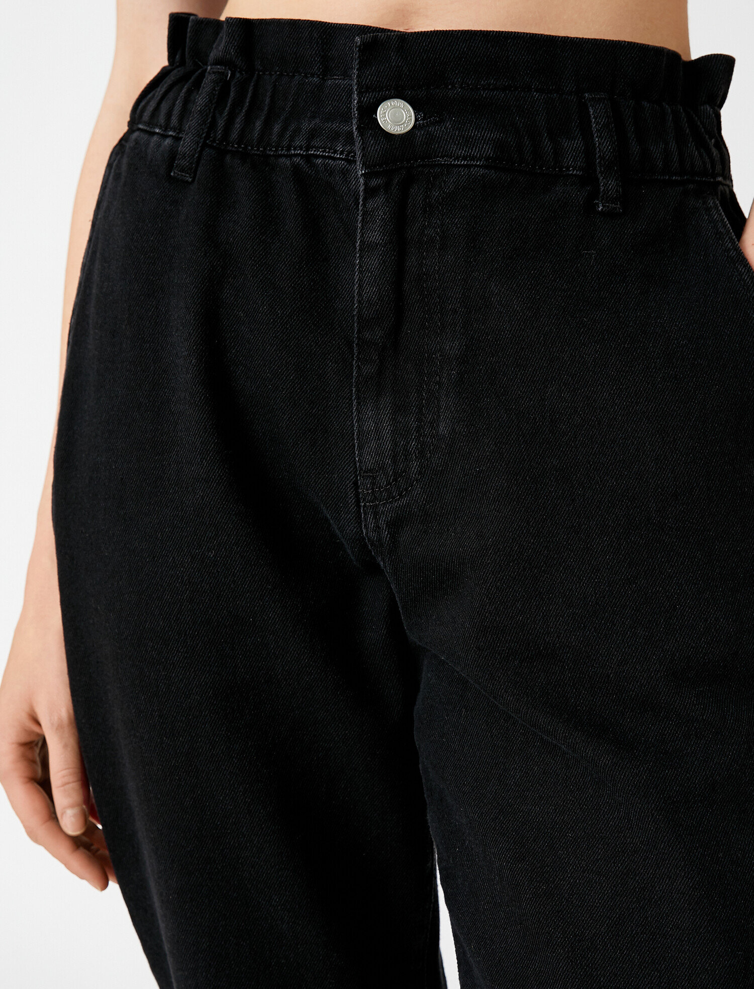   Rahat Kesim Dar Paça Kot Pantolon - Mom Jean