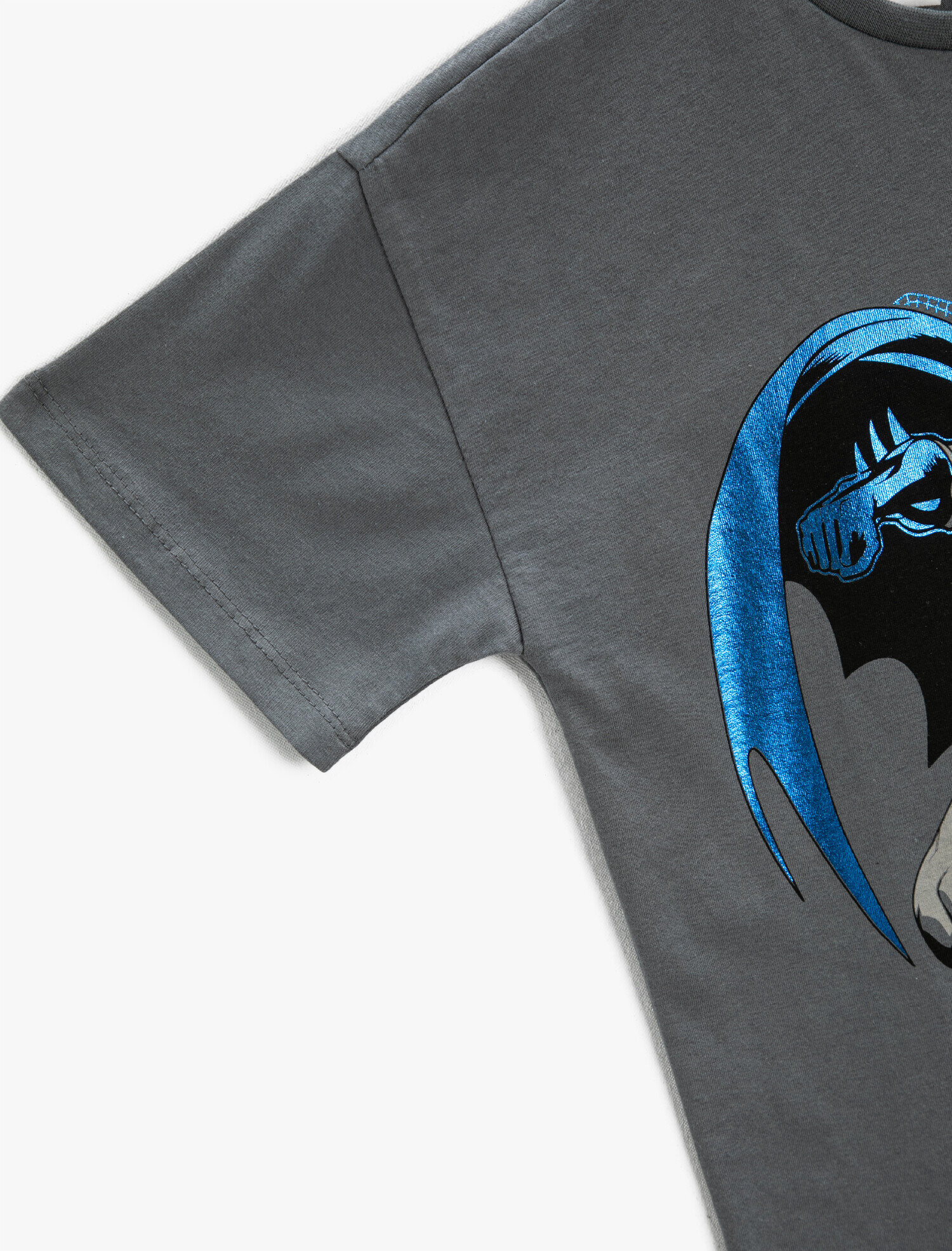  Erkek Çocuk Batman Baskılı Tişört Lisanslı Kısa Kollu Bisiklet Yaka Pamuklu