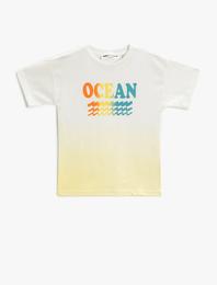 Baskılı Tişört Kısa Kollu Pamuklu