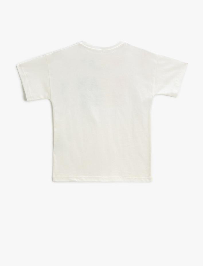 Erkek Çocuk Baskılı Tişört Kısa Kollu Pamuklu