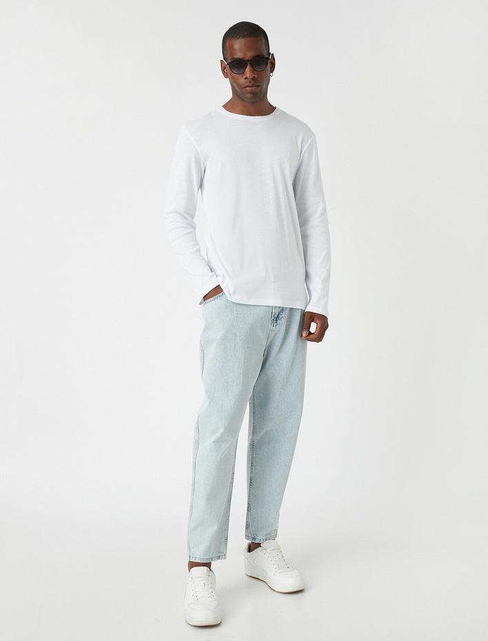  Bisiklet Yaka Uzun Kollu Tişört