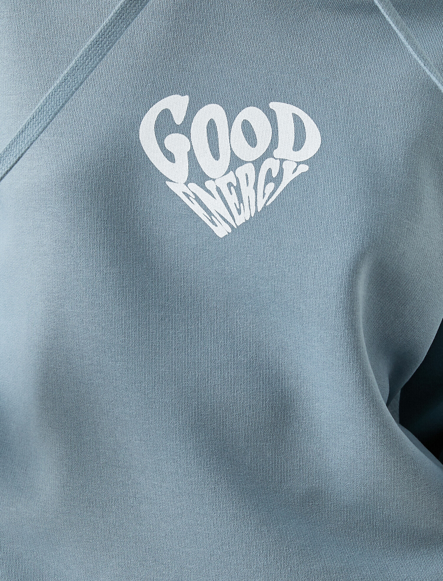   Oversize Baskılı Sweatshirt Kapüşonlu İçi Polarlı