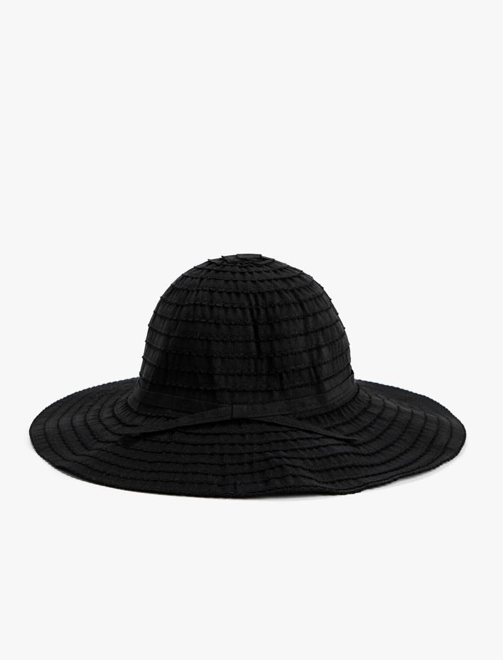 Kadın Fötr Şapka Fiyonk Detaylı