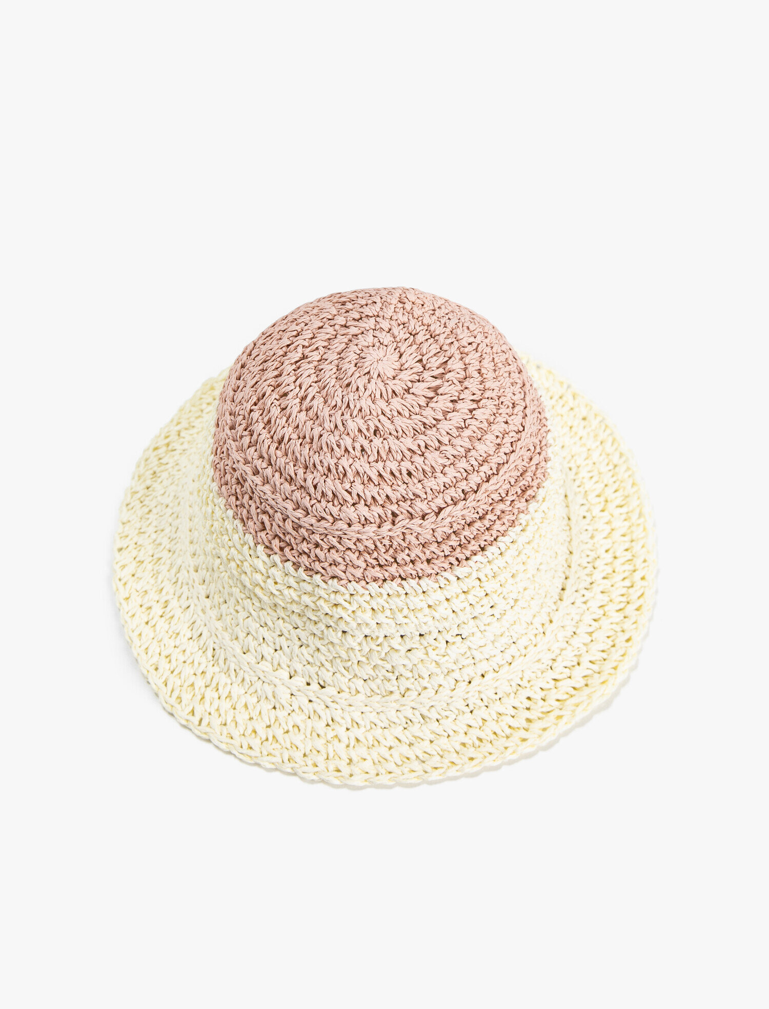  Kız Çocuk Hasır Örme Bucket Şapka