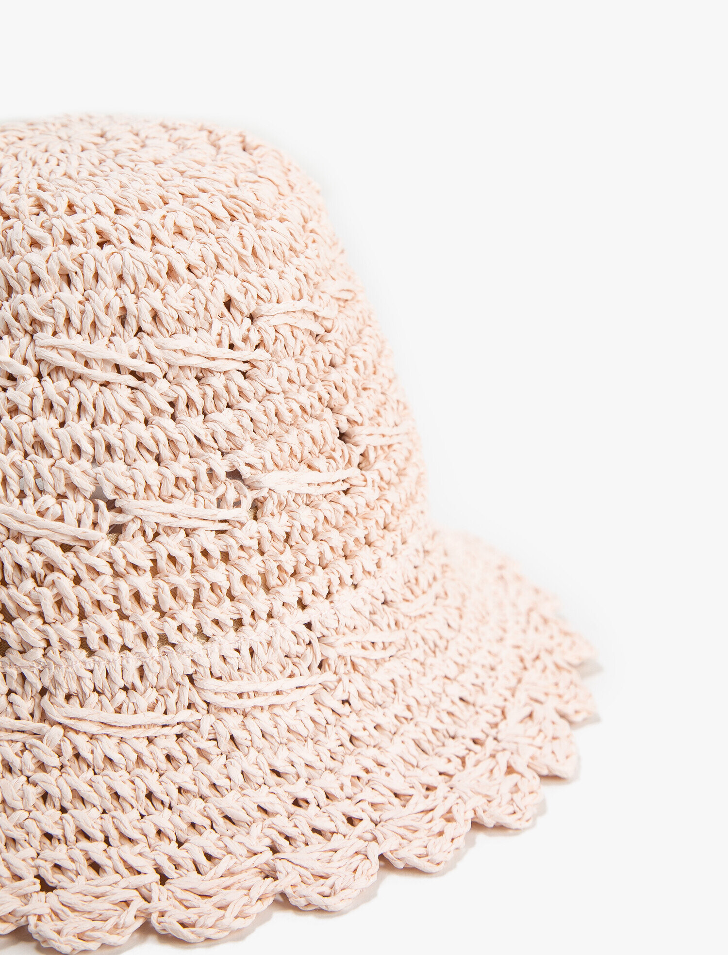  Kız Çocuk Hasır Örme Bucket Şapka