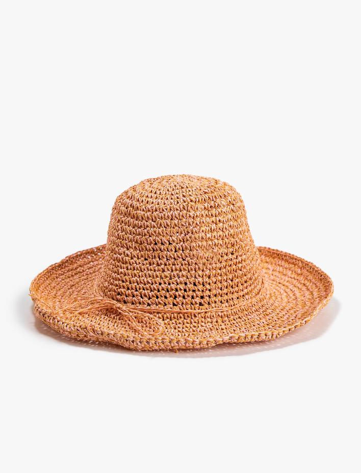 Kadın Fötr Hasır Şapka Fiyonk Detaylı