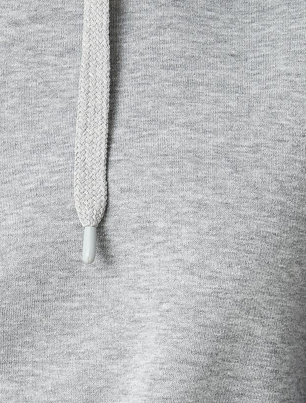   Oversize Basic Sweatshirt Kapüşonlu