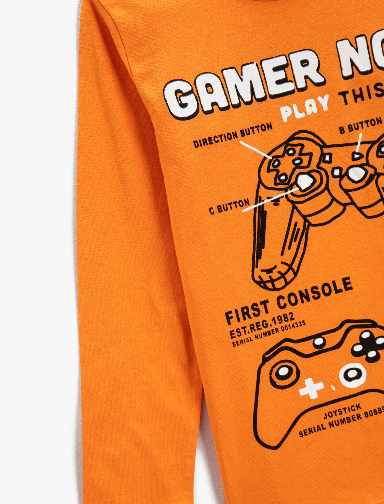  Erkek Çocuk Baskılı Tişört Uzun Kollu Bisiklet Yaka