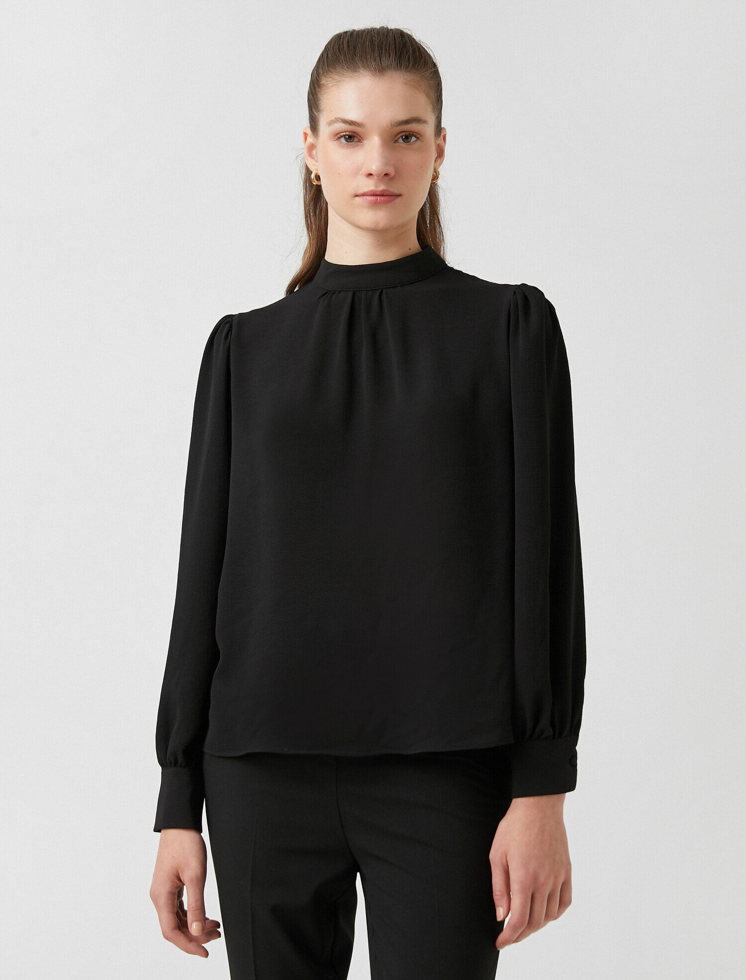   Uzun Balon Kollu Bluz