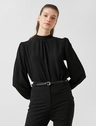 Uzun Balon Kollu Bluz