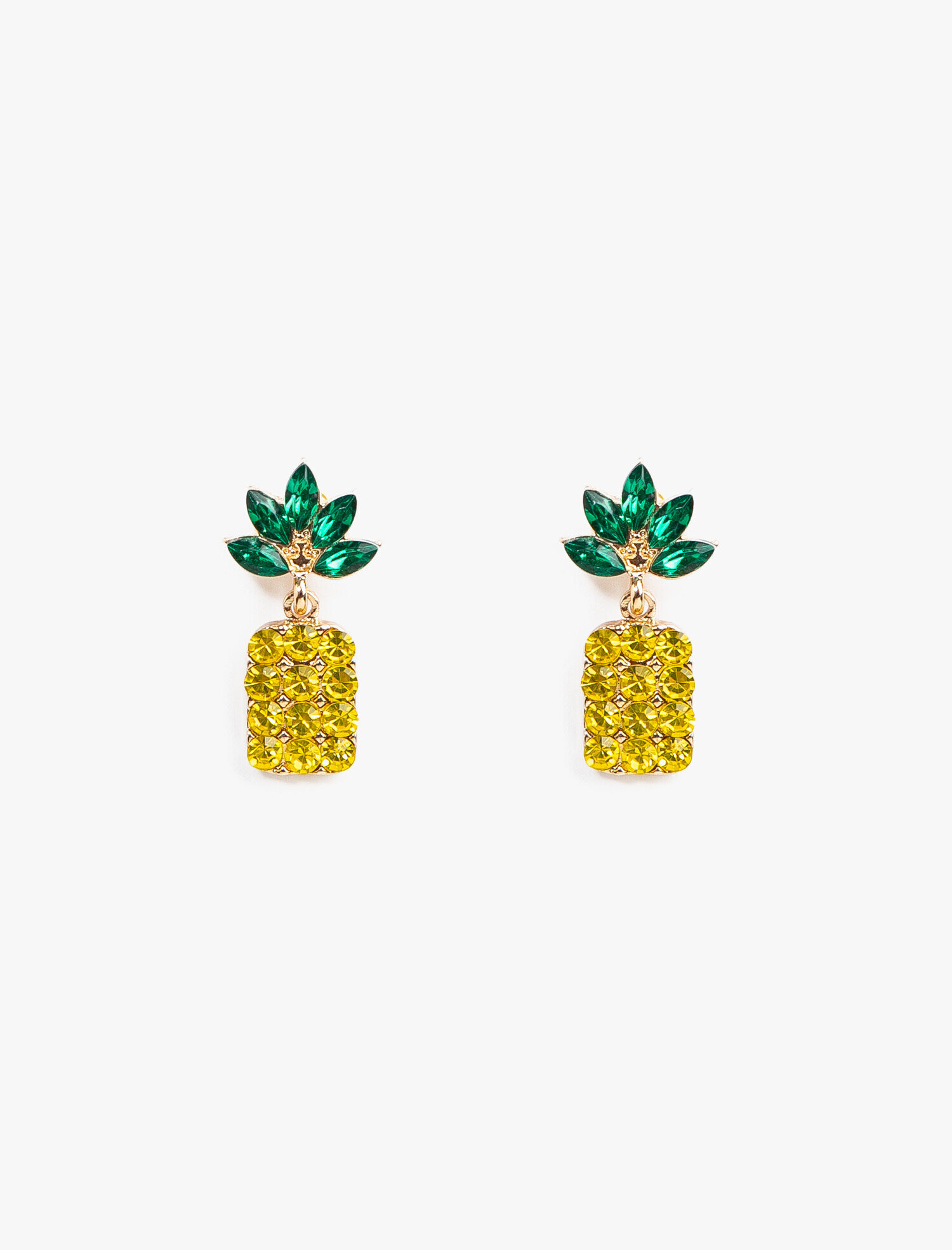  Kadın Ananas Şekilli Taşlı Küpe