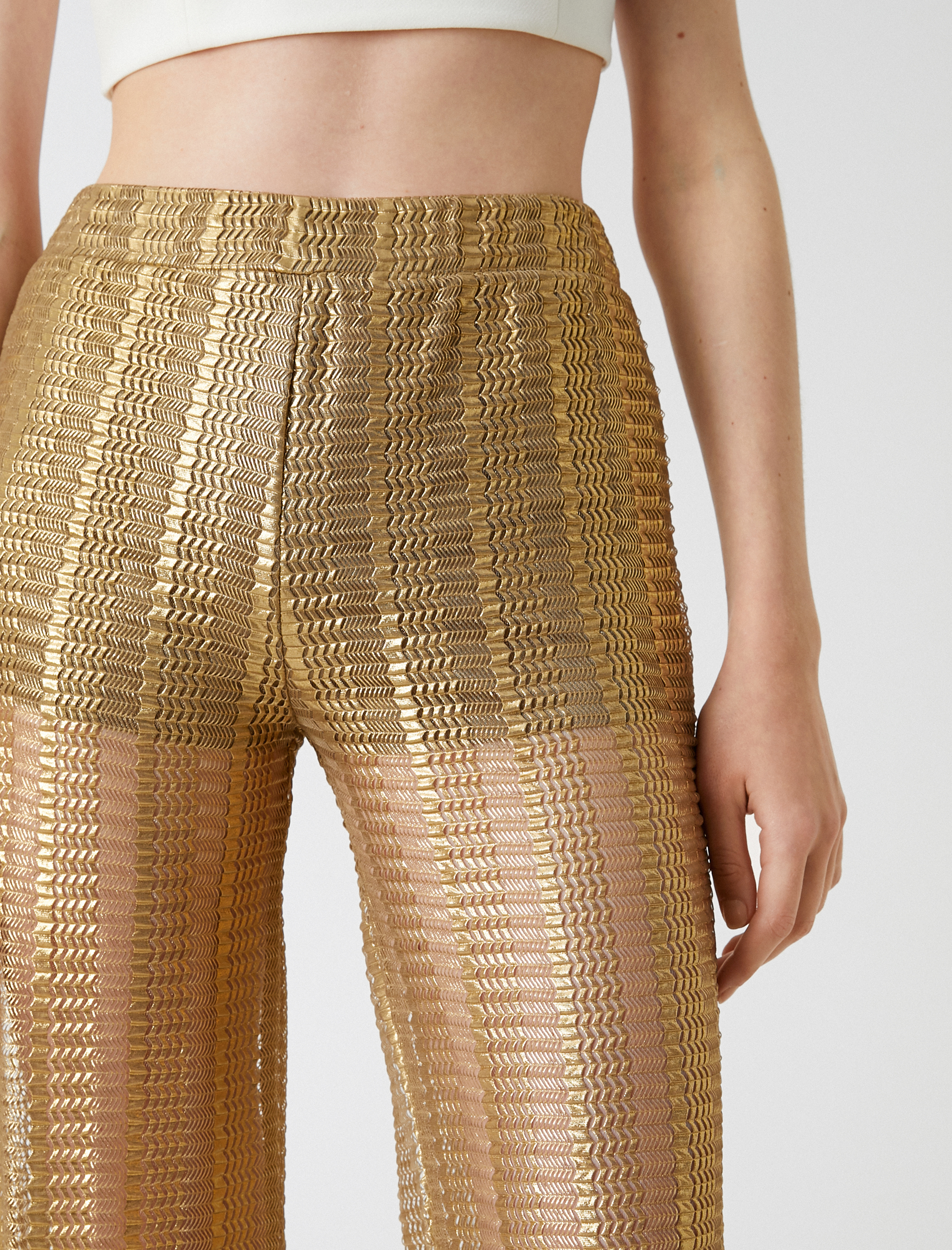   Işıltılı File Pantolon