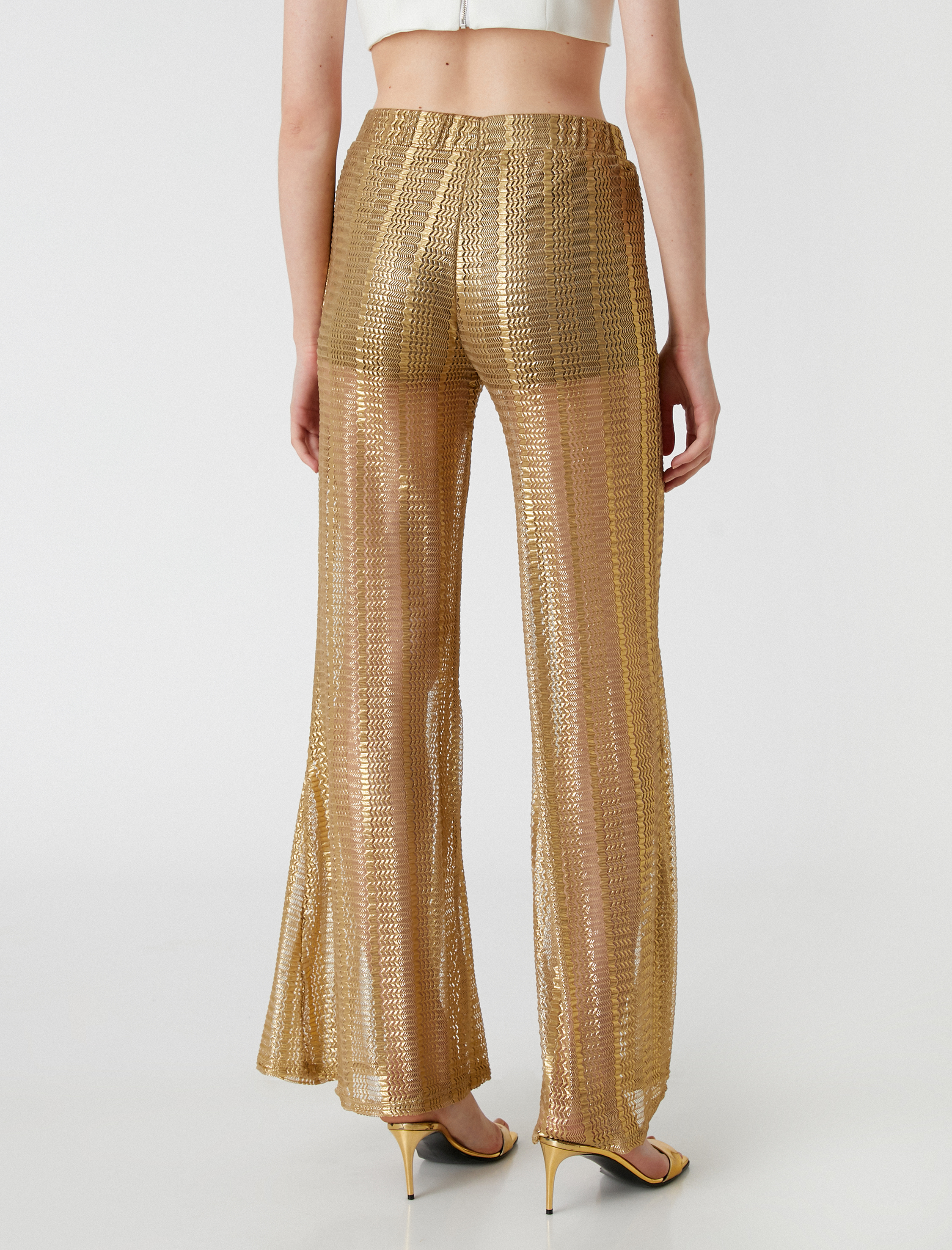   Işıltılı File Pantolon