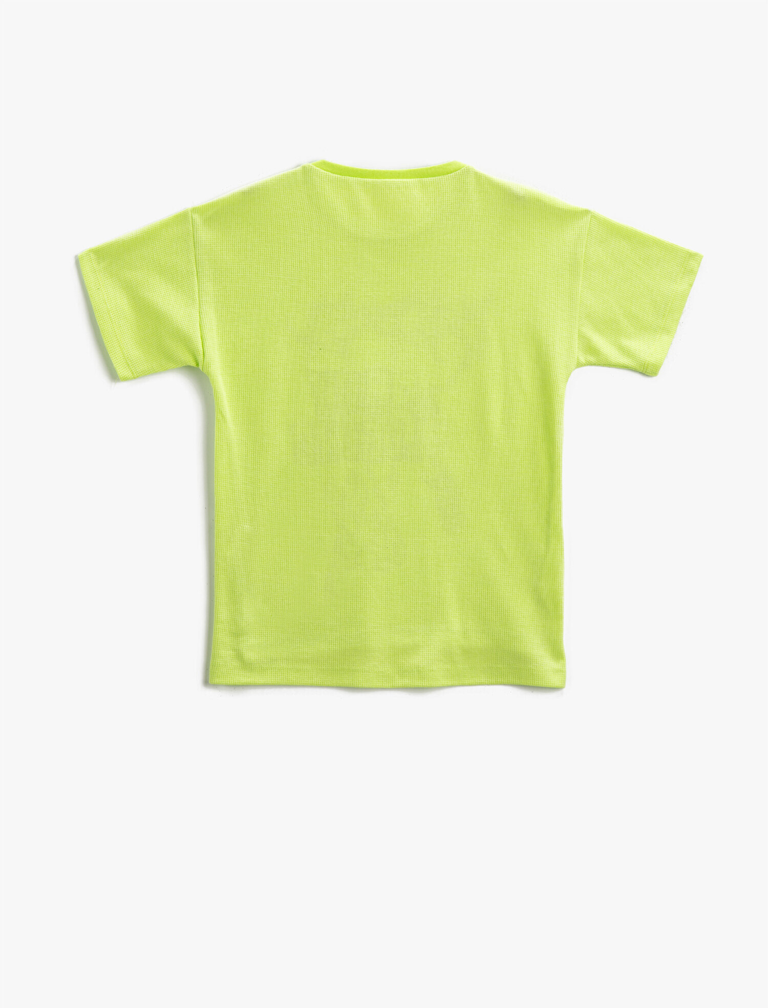  Erkek Çocuk Baskılı Kısa Kollu Bisiklet Yaka Tişört Dokulu