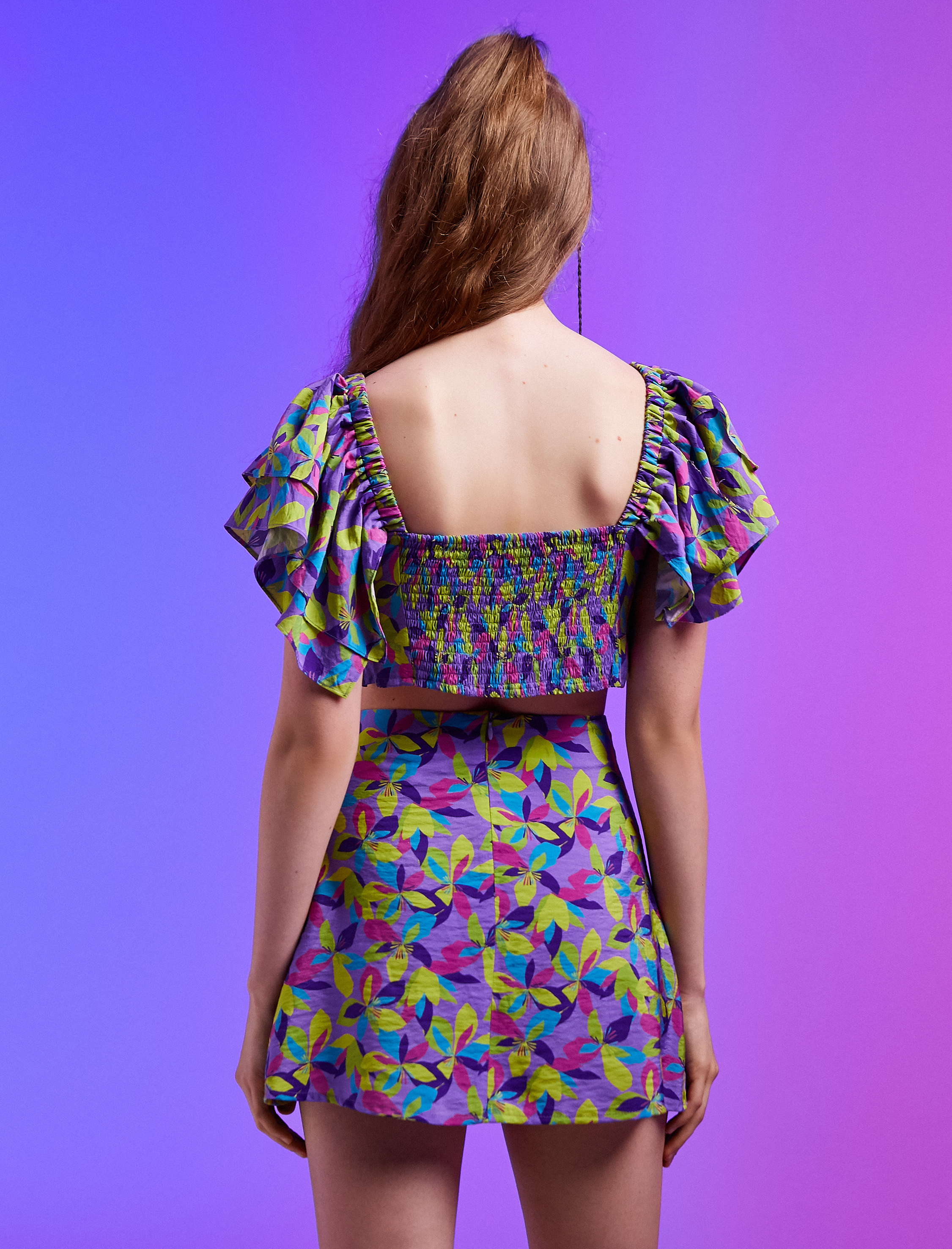   Kolu Volan Parçalı Bluz