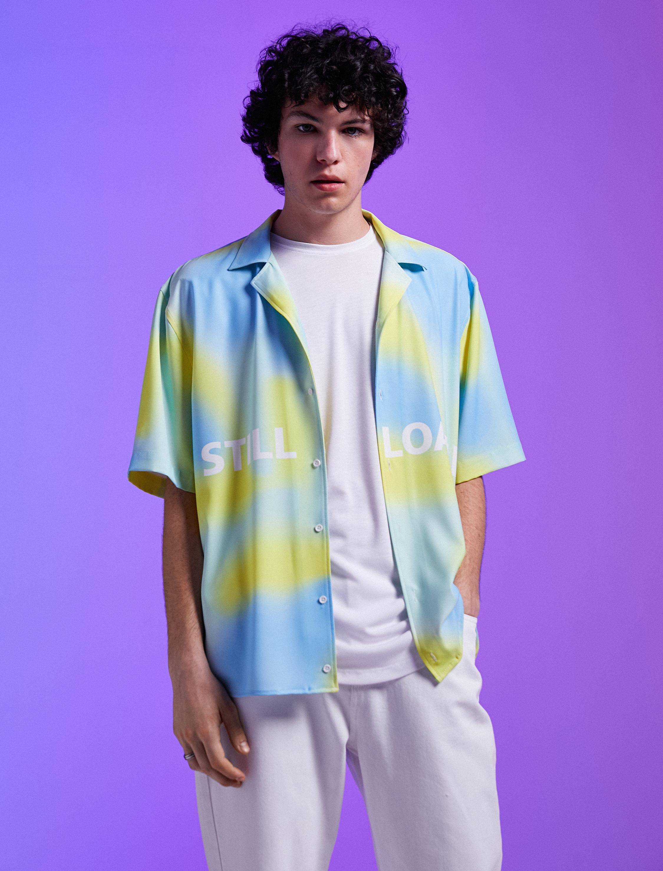   Baskılı Kısa Kollu Gömlek