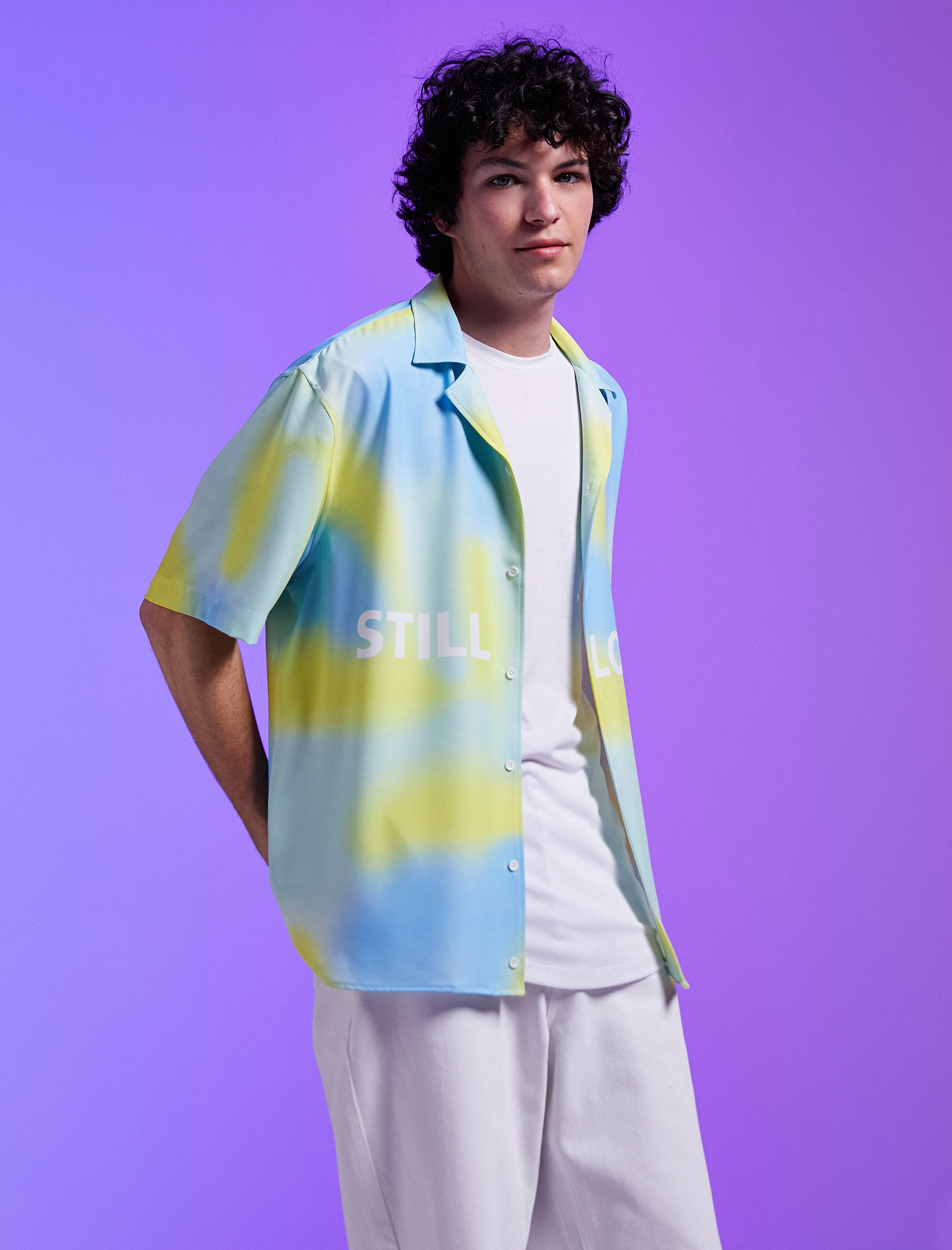   Baskılı Kısa Kollu Gömlek