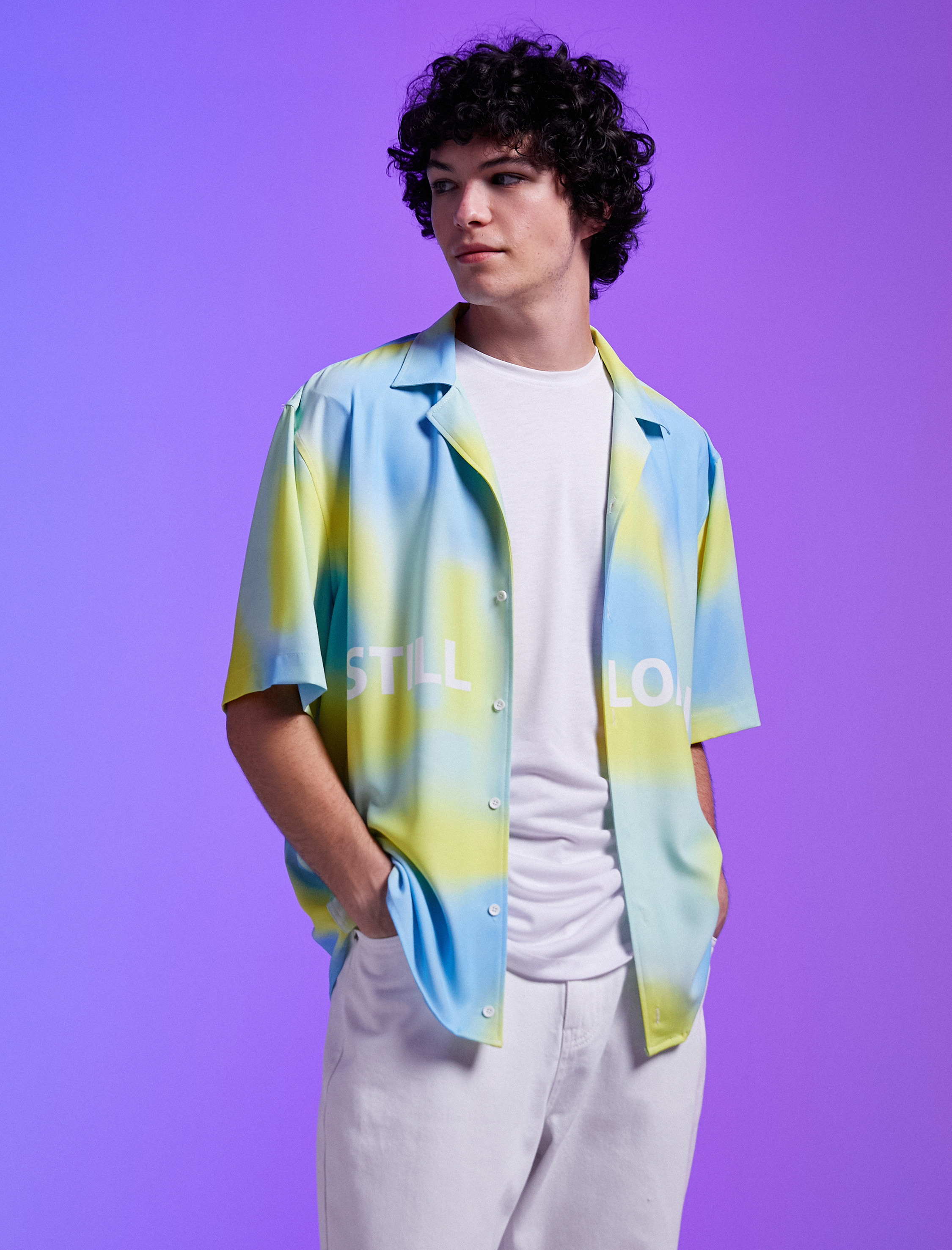   Baskılı Kısa Kollu Gömlek