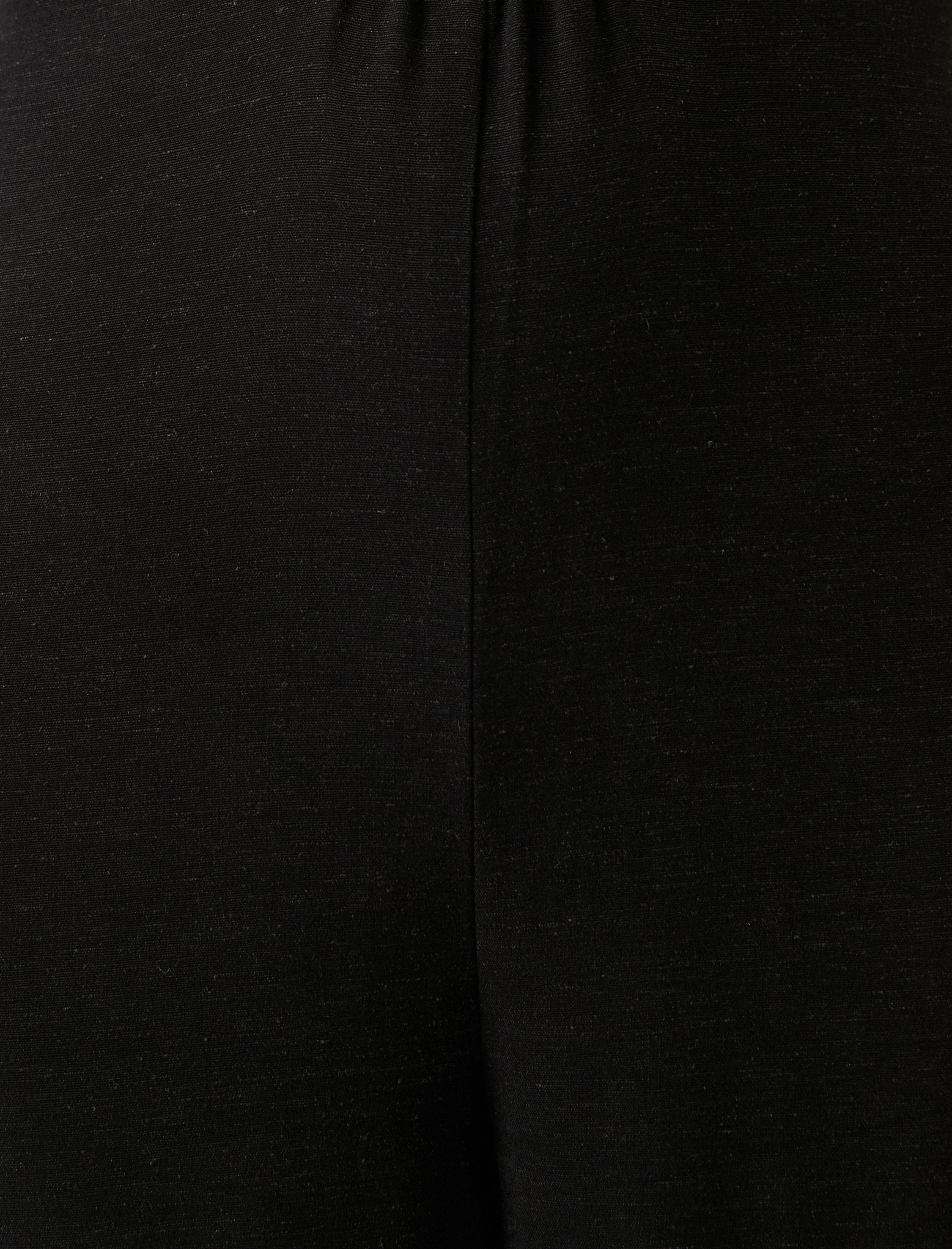   Pencere Detaylı Dekolteli Geniş Paça Tulum Keten Karışımlı