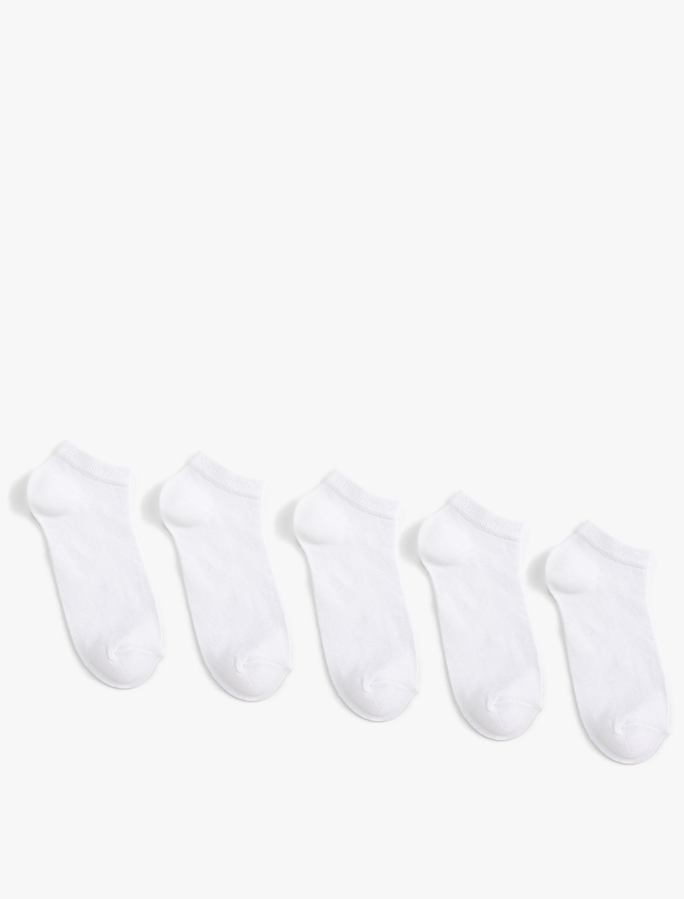  Kadın Basic 5'li Patik Çorap Seti Çok Renkli