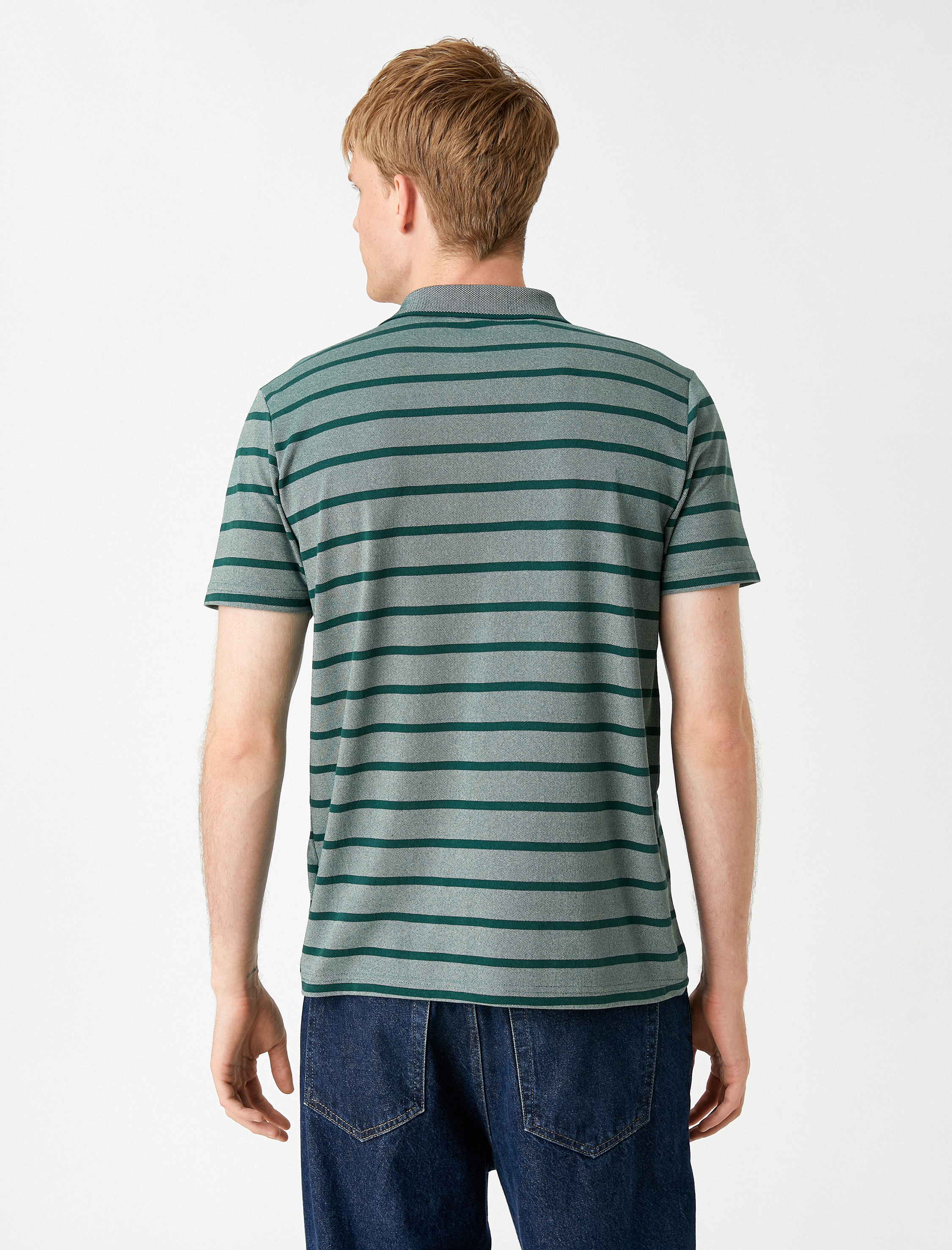   Çizgili Polo Yaka Tişört