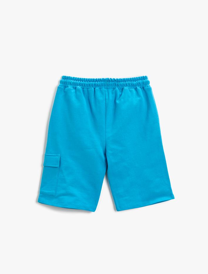 Erkek Çocuk Pamuklu Şort Beli Lastikli ve Büzgü Bağlı