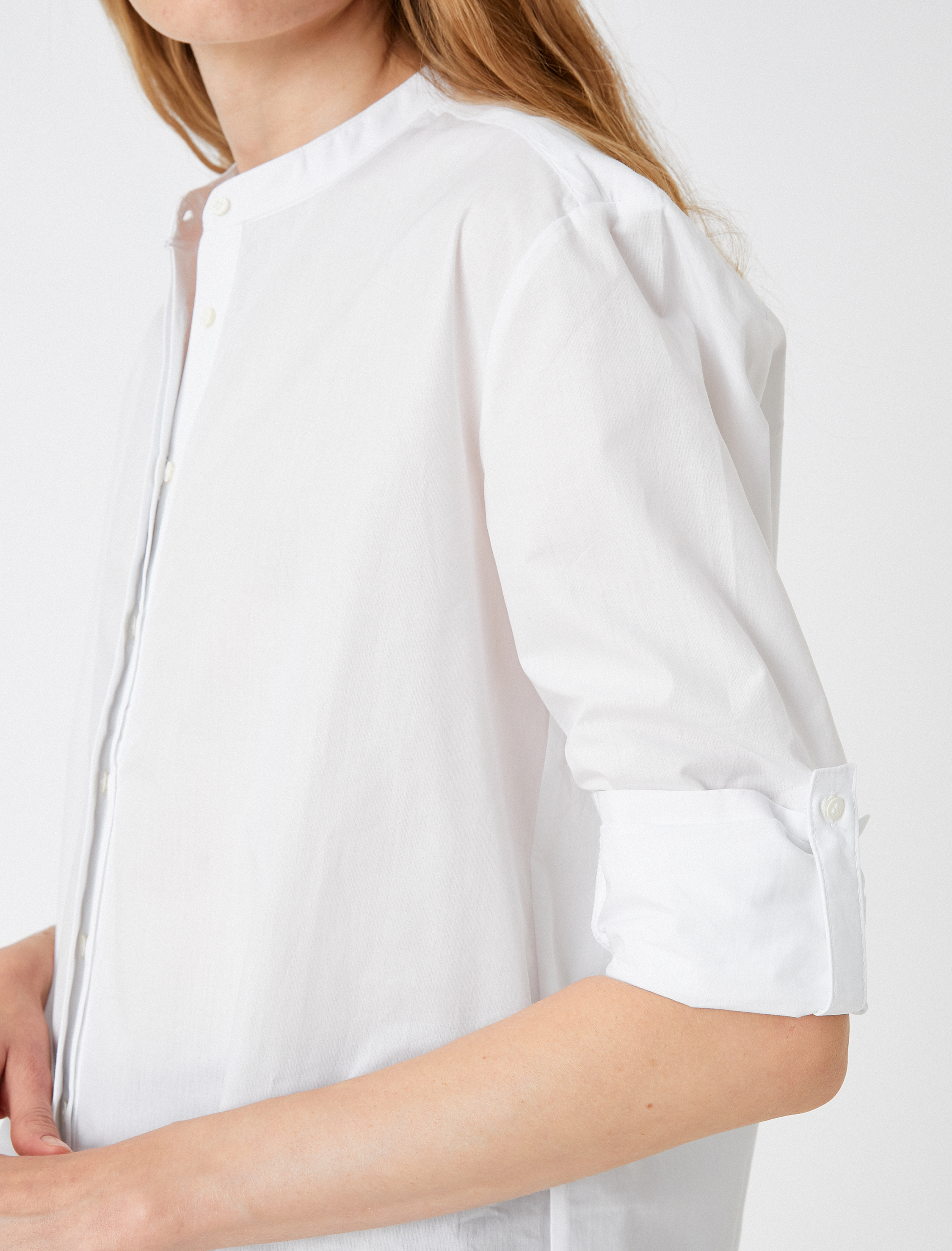   Hakim Yaka Gömlek Kolları Katlamalı