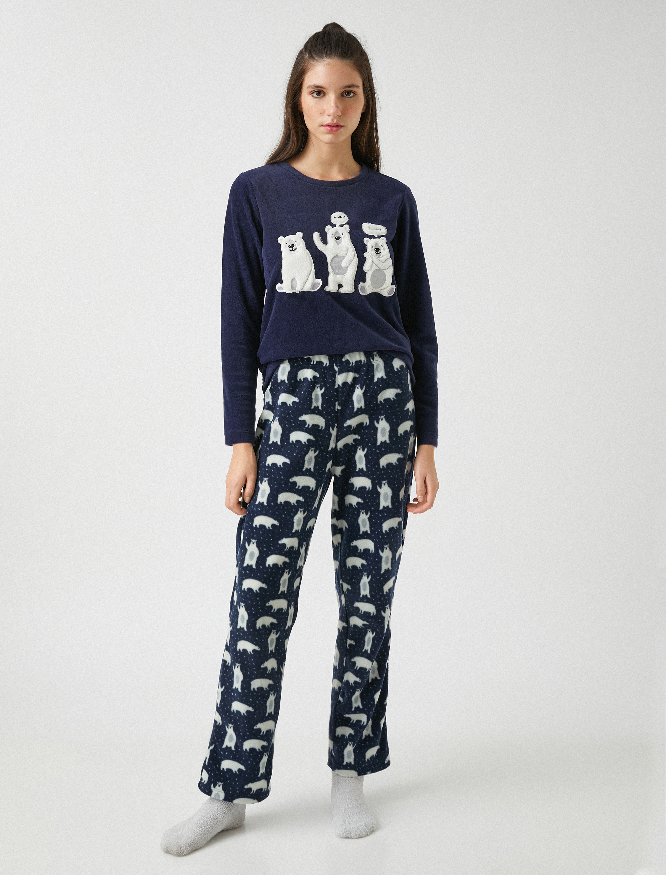   Polar Pijama Takımı Nakışlı