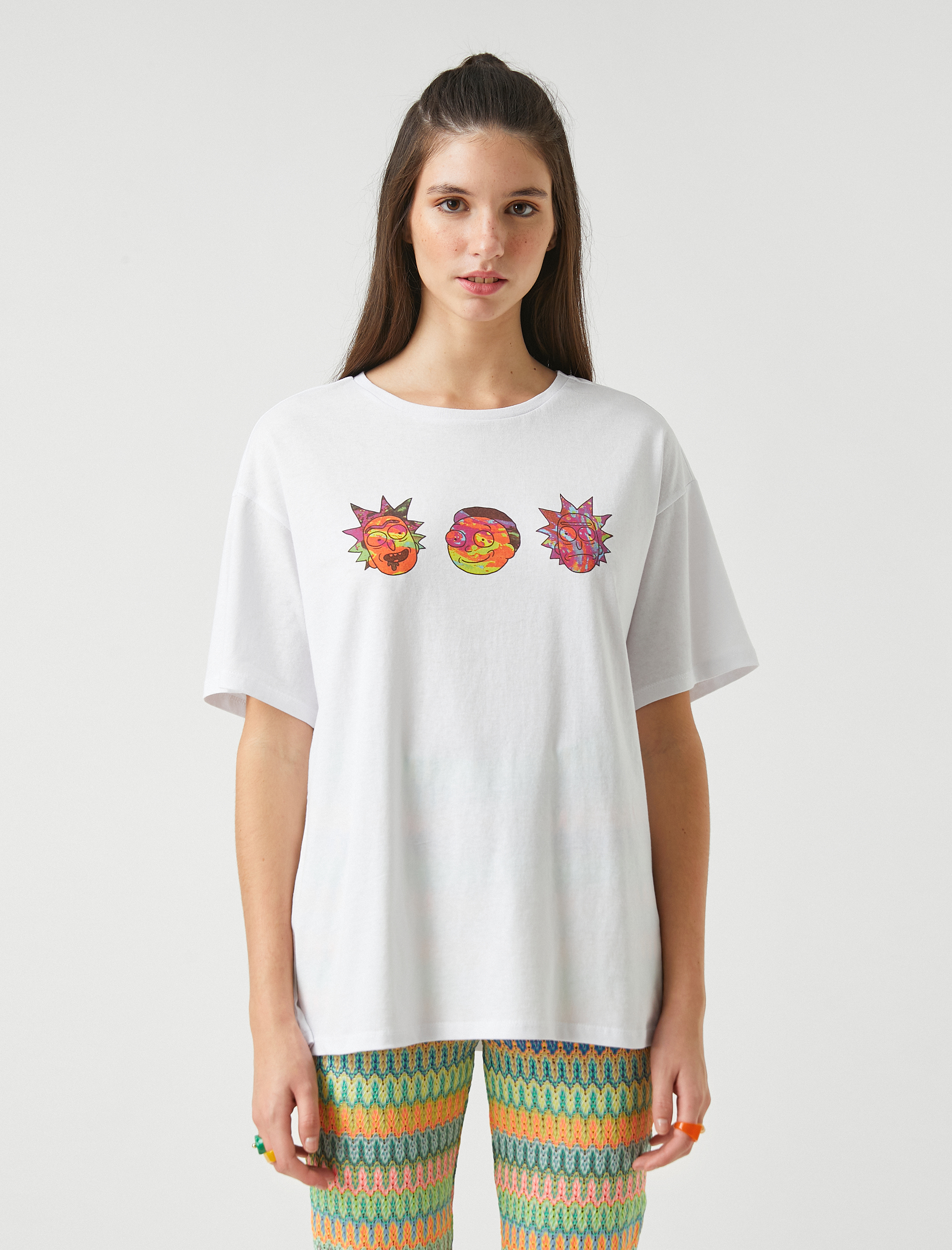   Rick and Morty Lisanslı Baskılı Tişört