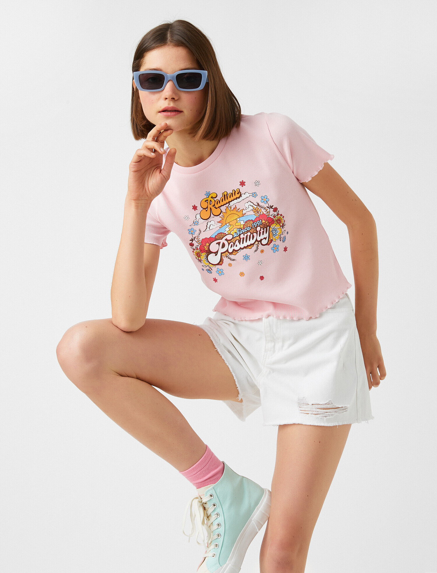   Kısa Kollu Baskılı Tişört