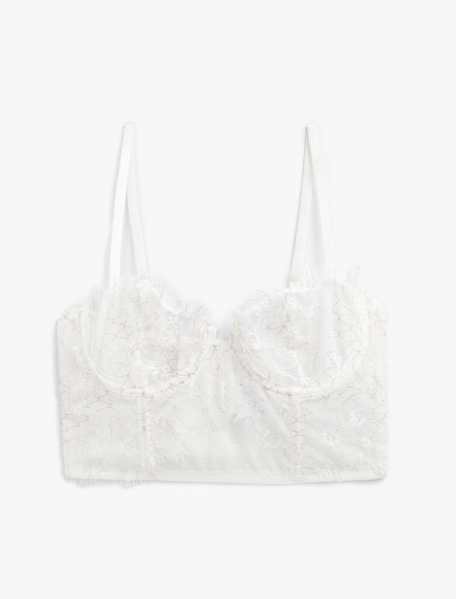   Bridal Bralet Dantel Detaylı Balenli